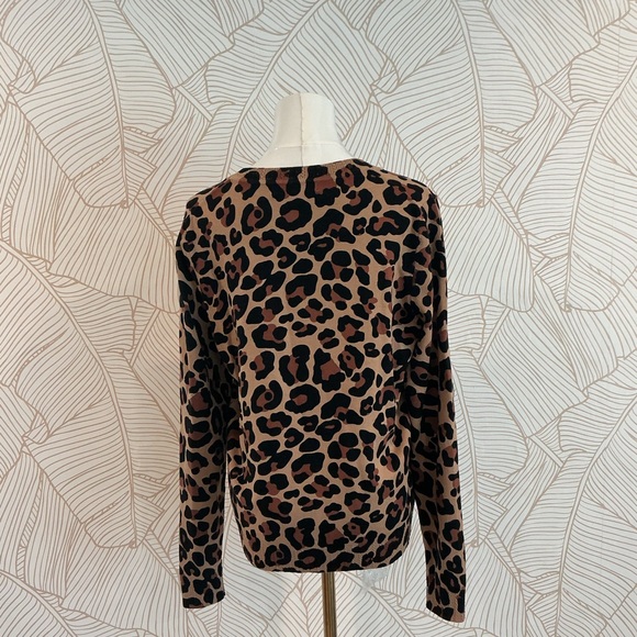 Boden Black and Brown Animal Print Top - Picture 3 of 5